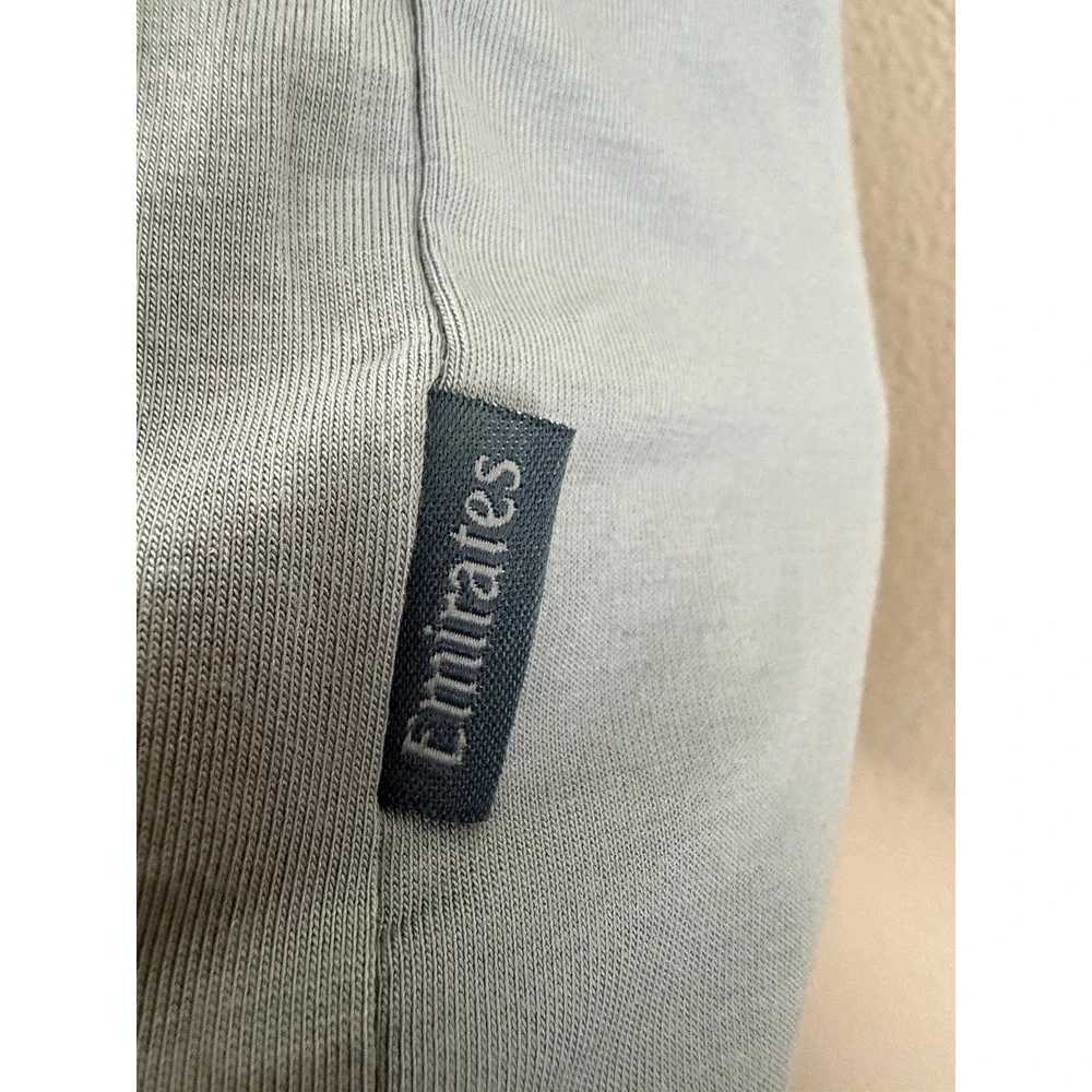 Emirates Airlines Unisex Gray L/XL Modal Adjustable Cowl Neck Lounge Travel Top